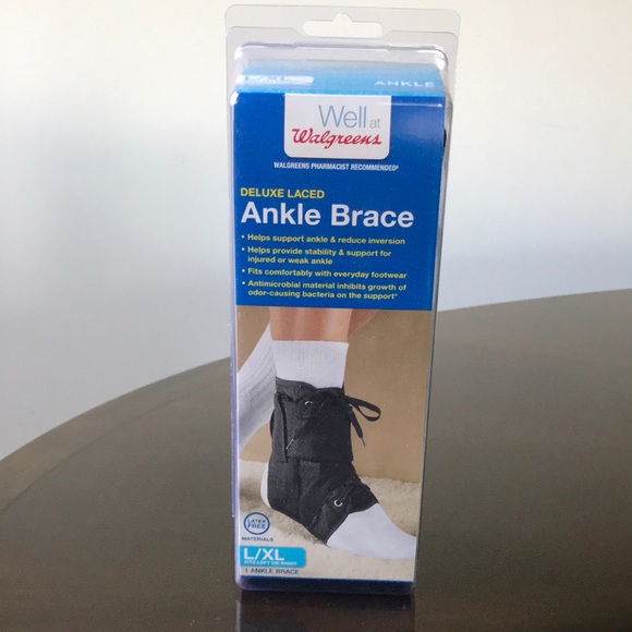 Walgreens deluxe laced ankle brace size L/XL.Black - Picture 1 of 8